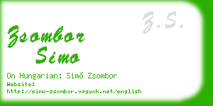 zsombor simo business card