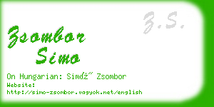 zsombor simo business card